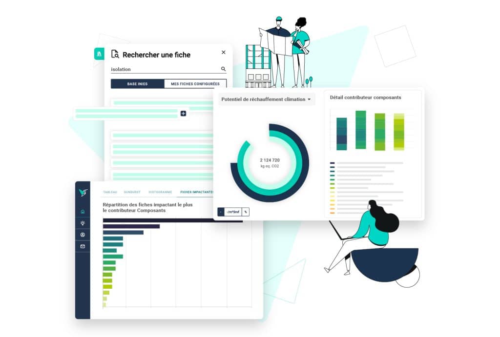 Vizcab : dashboard ACV Bâtiment RE2020 E+C-