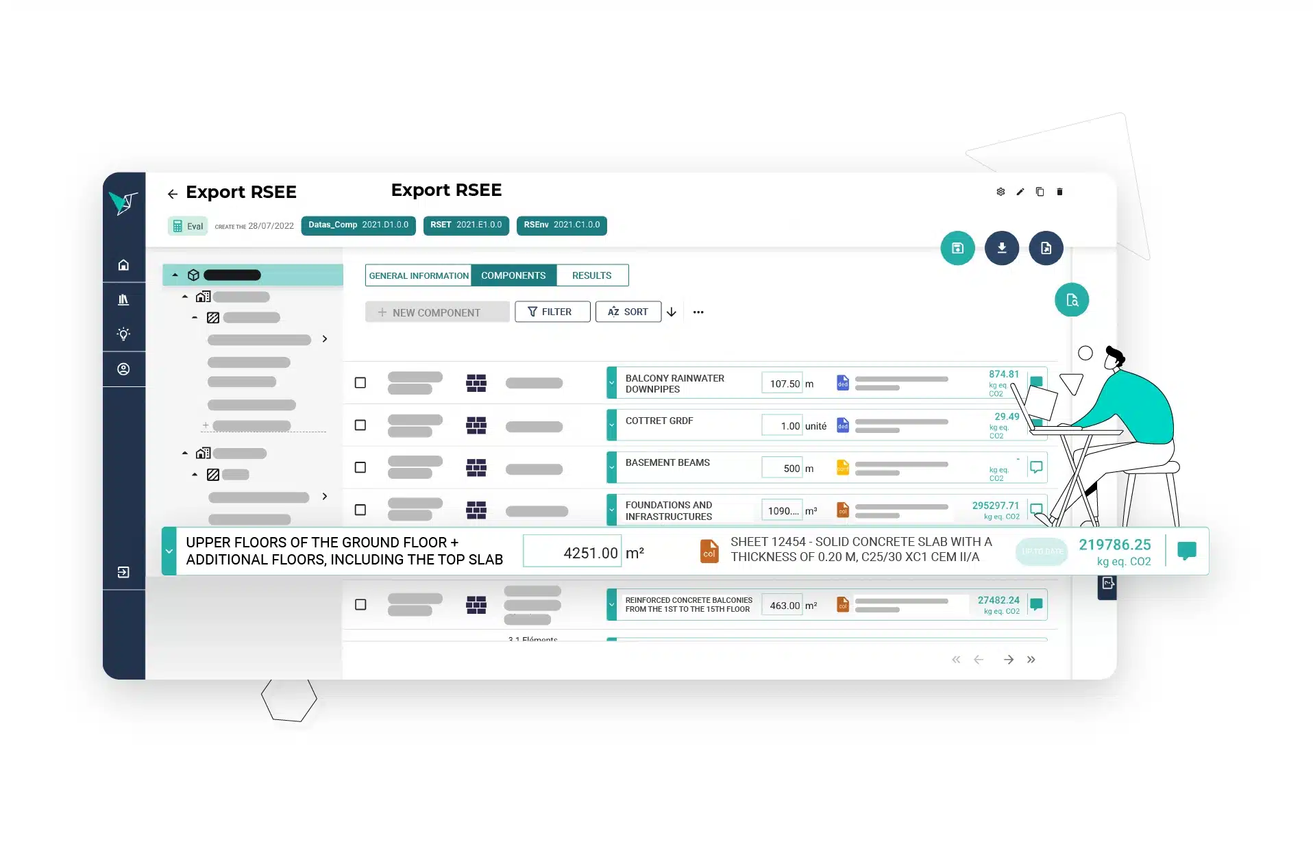 Vizcab: French Standardized LCA reporting format  Eval export dashboard