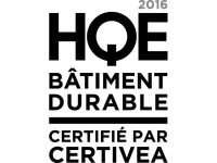 Vizcab : logo HQE Bâtiment durable / certifié par certivea